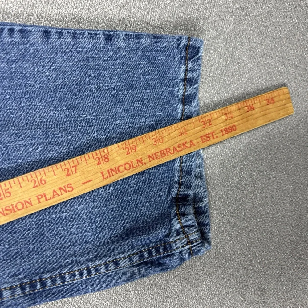 Levis 559 Relaxed Straight Fit Jeans Mens 36x32 Blue Whiskered Faded Denim - Picture 5 of 13